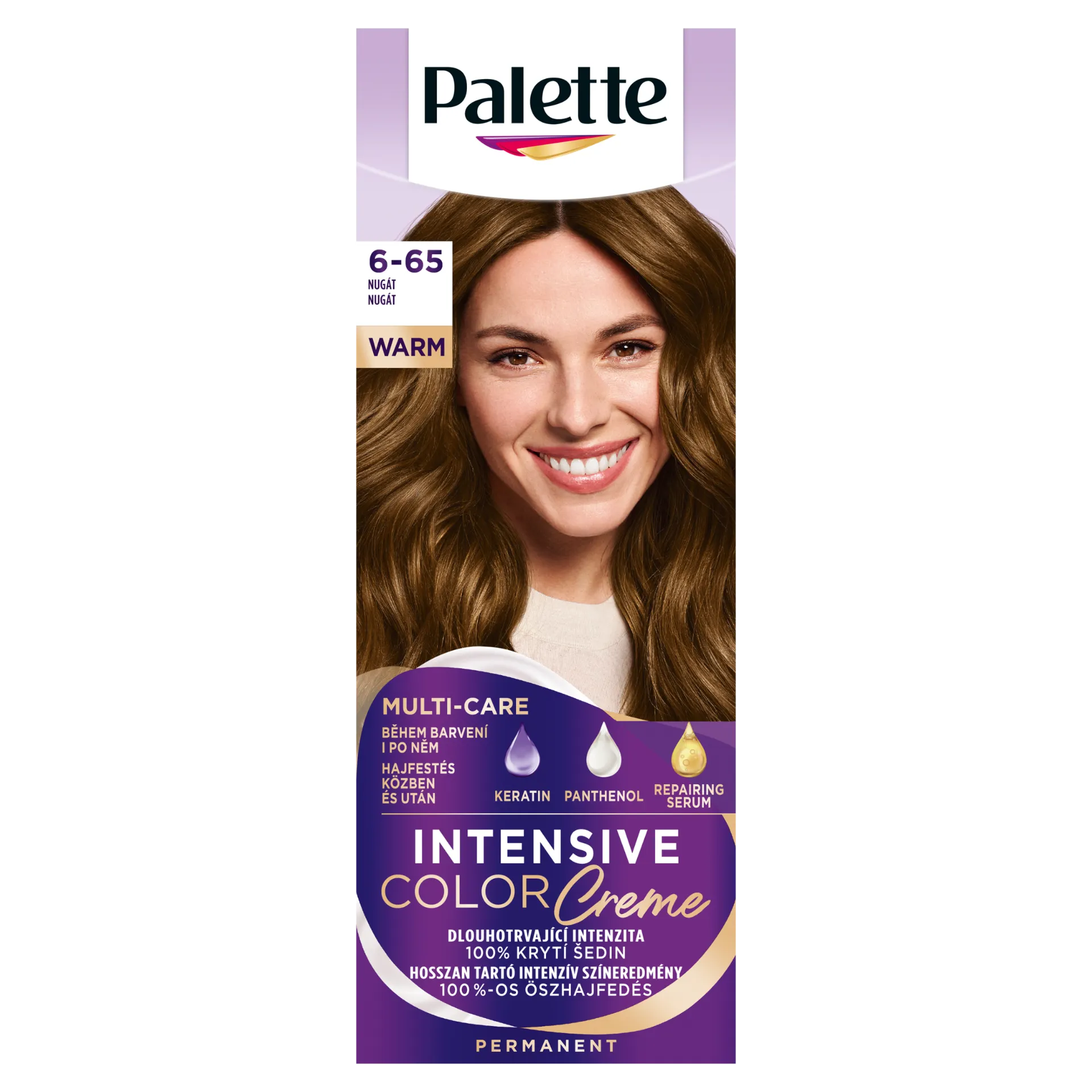 Palette Intensive Color Creme tartós hajfesték 6-65 nugát