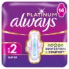 Always Platinum Super (2-es méret) Szárnyas Egészségügyi Betét, 14 db termékhez kapcsolódó kép