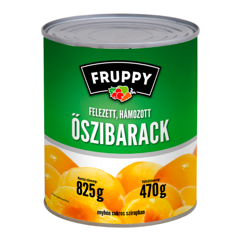 Fruppy felezett, hámozott őszibarack 825 g termékhez kapcsolódó kép