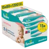 Pampers Sensitive Baby Nedves Törlőkendő, 15 Csomag x 80 Törlőkendő = 1200 db Baba Nedves Törlőkendő termékhez kapcsolódó kép