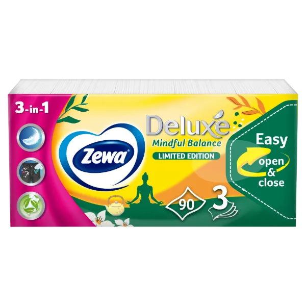 Zewa Deluxe 3 rétegű papírzsebkendő limited edition 90 db termékhez kapcsolódó kép