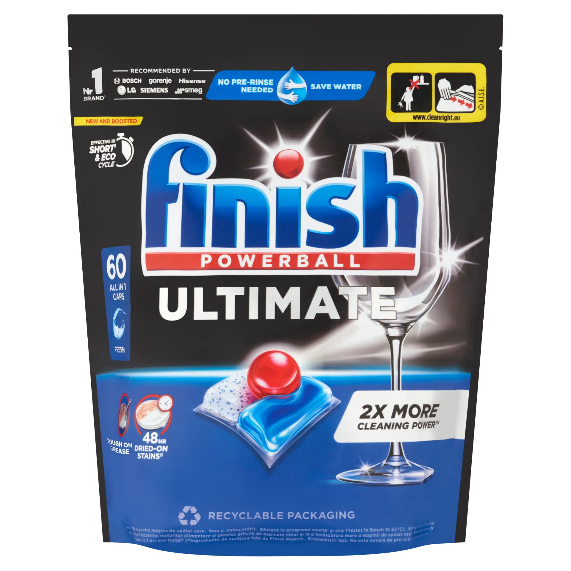 Finish Powerball Ultimate All in 1 Fresh mosogatógép kapszula 60 db 774 g