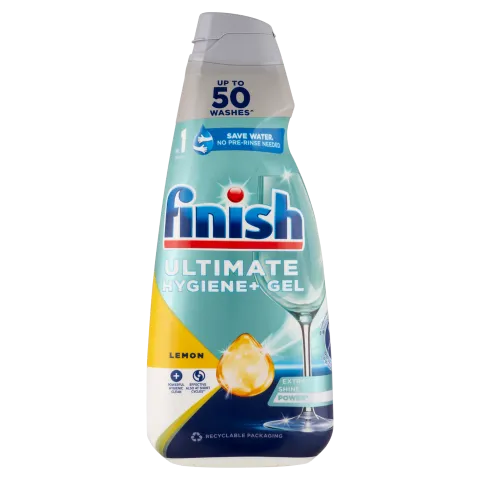 Finish Ultimate Hygiene+ Gel Citrom gépi mosogató gél 50 mosás 1000 ml termékhez kapcsolódó kép