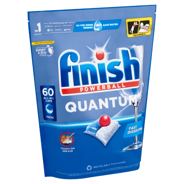 Finish Powerball Quantum Fresh mosogatógép kapszula 60 db 624 g termékhez kapcsolódó kép