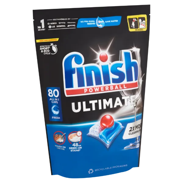 Finish Powerball Ultimate Fresh mosogatógép kapszula 80 db 1032 g termékhez kapcsolódó kép