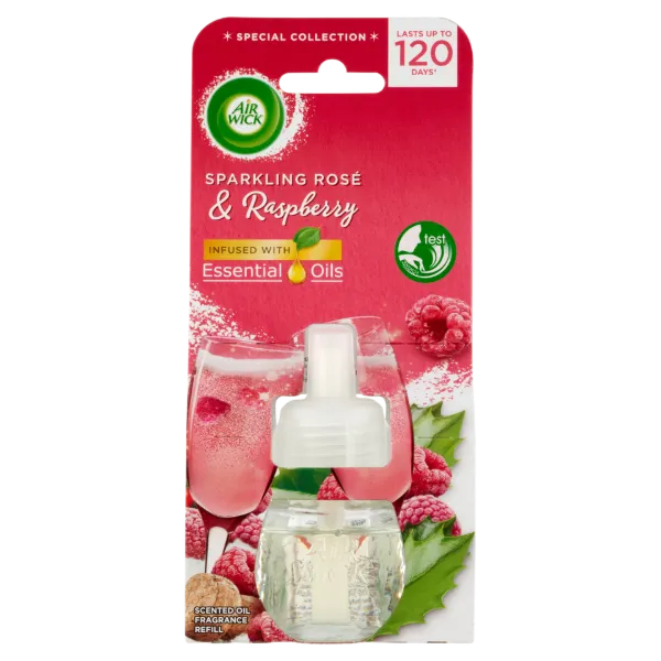 Air Wick Rozé Pezsgő és Málna elektromos utántöltő légfrissítő készülékhez 19 ml termékhez kapcsolódó kép