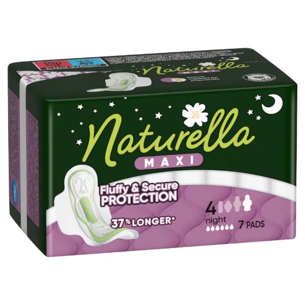 Naturella Maxi Night, 4-es méretű Szárnyas Betét, 7 termékhez kapcsolódó kép