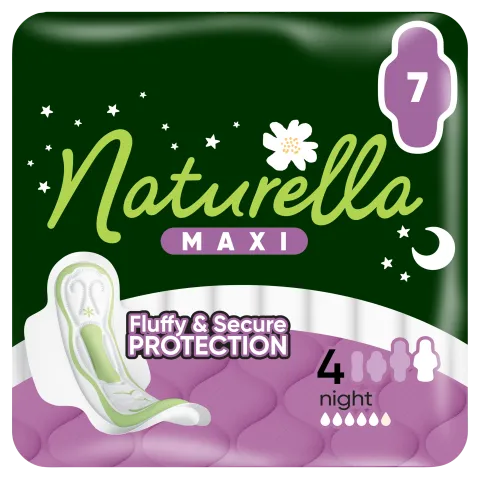 Naturella Maxi Night, 4-es méretű Szárnyas Betét, 7 termékhez kapcsolódó kép