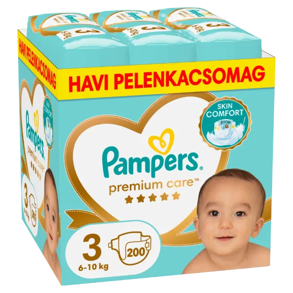 Pampers Premium Care Pelenka - havi pelenkacsomag, Méret: 3, 200 db, 6kg-10kg termékhez kapcsolódó kép