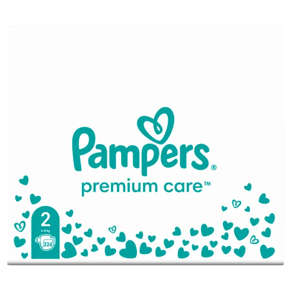 Pampers Premium Care - havi pelenkacsomag, Méret: 2, 224 Pelenka, 4kg-8kg termékhez kapcsolódó kép