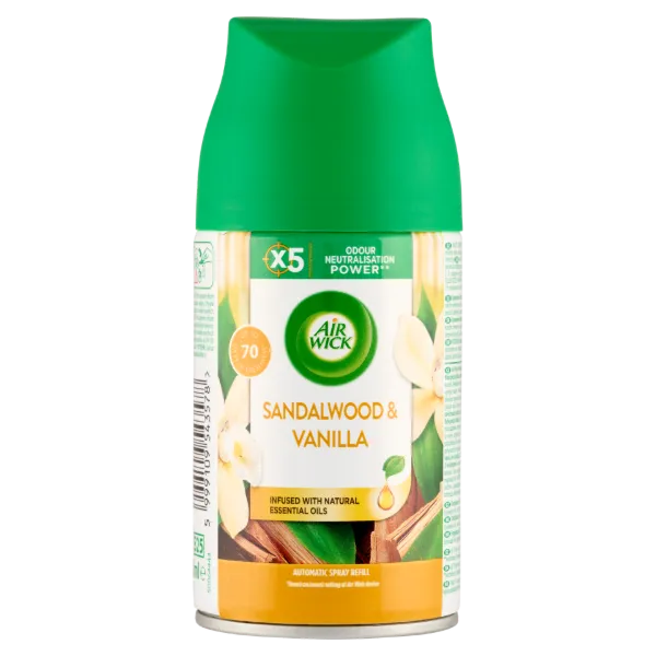 Air Wick Freshmatic Vanília és Szantálfa automata légfrissítő spray utántöltő 250 ml termékhez kapcsolódó kép