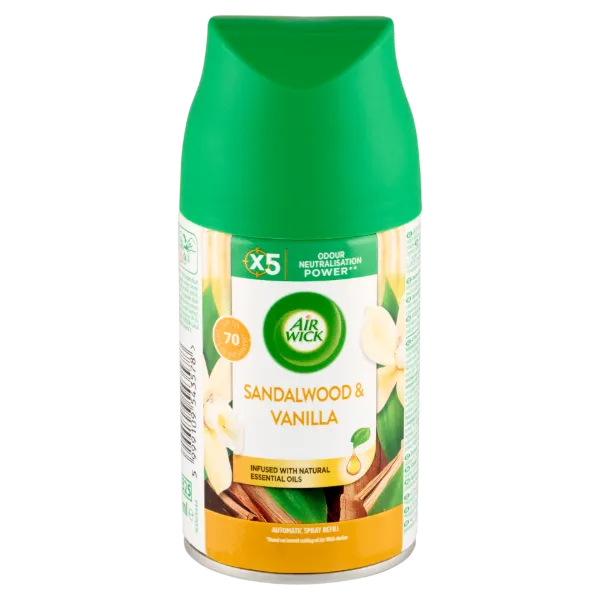 Air Wick Freshmatic Vanília és Szantálfa automata légfrissítő spray utántöltő 250 ml termékhez kapcsolódó kép