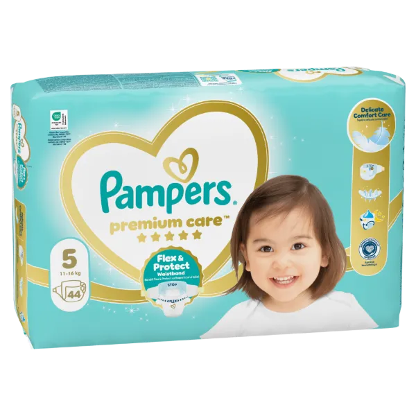 Pampers Premium Care Pelenka, Méret: 5, 44 db, 11kg-16kg termékhez kapcsolódó kép