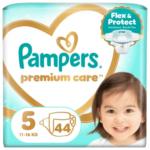 Pampers Premium Care Pelenka, Méret: 5, 44 db, 11kg-16kg termékhez kapcsolódó kép