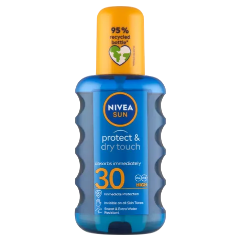 NIVEA SUN Protect & Dry Touch átlátszó hűsítő napozó spray FF30 200 ml termékhez kapcsolódó kép