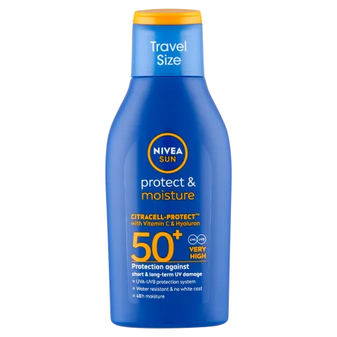NIVEA SUN Protect & Moisture hidratáló naptej FF50+ 100 ml termékhez kapcsolódó kép