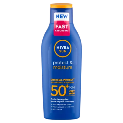 NIVEA SUN Protect & Moisture hidratáló naptej FF50+ 200 ml termékhez kapcsolódó kép