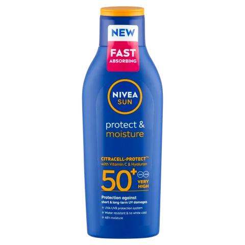 NIVEA SUN Protect & Moisture hidratáló naptej FF50+ 200 ml termékhez kapcsolódó kép