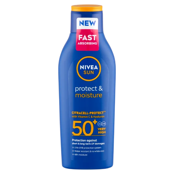 NIVEA SUN Protect & Moisture hidratáló naptej FF50+ 200 ml termékhez kapcsolódó kép