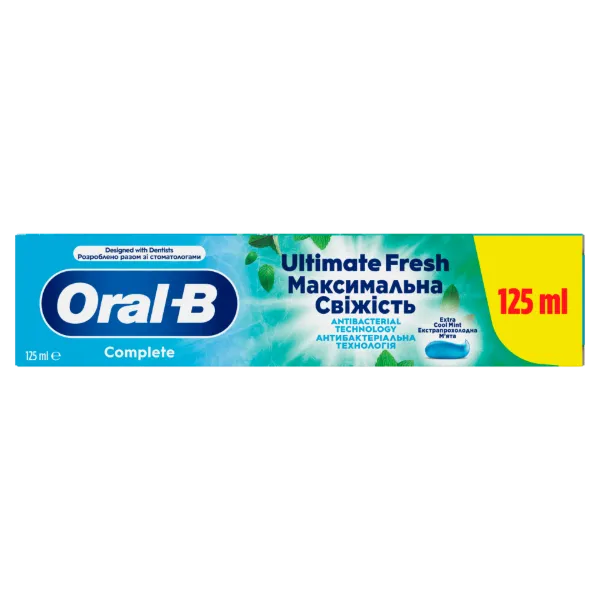 Oral-B Complete Ultimate Fresh Fogkrém Antibakteriális Cinkkel, {volumeLoc}] ml termékhez kapcsolódó kép