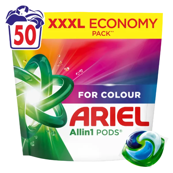 Ariel Allin1 PODS Folyékony Mosókapszula Színes Ruhákhoz, 50 Mosáshoz termékhez kapcsolódó kép