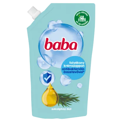 Baba eukaliptusz illat folyékony krémszappan antibakteriális összetevővel 500 ml termékhez kapcsolódó kép