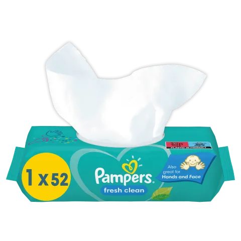 Pampers Fresh Clean Nedves Törlőkendő, 1 Csomag = 52 db termékhez kapcsolódó kép