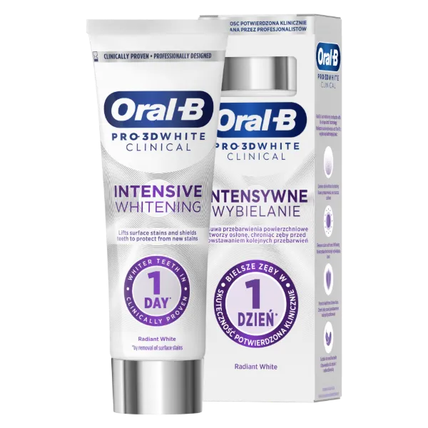 Oral-B Pro 3D White Clinical Radiant White Fogkrém, 75 ml termékhez kapcsolódó kép