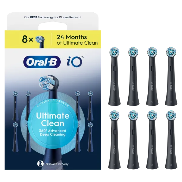 Oral-B iO Series Ultimate Clean, Fekete, Eredeti Fogkefefej, CrissCross Sörték, 8 termékhez kapcsolódó kép