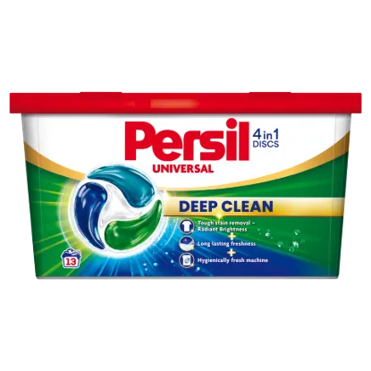 Persil Discs Universal mosószer koncentrátum fehér és világos ruhadarabokhoz 13 mosás 214,5 g termékhez kapcsolódó kép