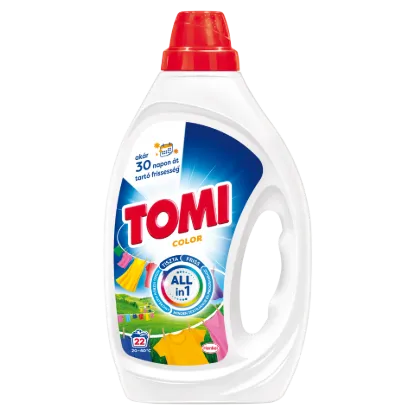 Tomi Color folyékony mosószer színes ruhákhoz 22 mosás 990 ml termékhez kapcsolódó kép