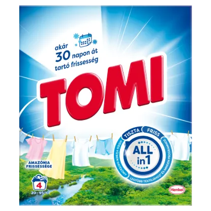 Tomi Amazónia Frissessége mosószer fehér és világos ruhákhoz 4 mosás 200 g termékhez kapcsolódó kép