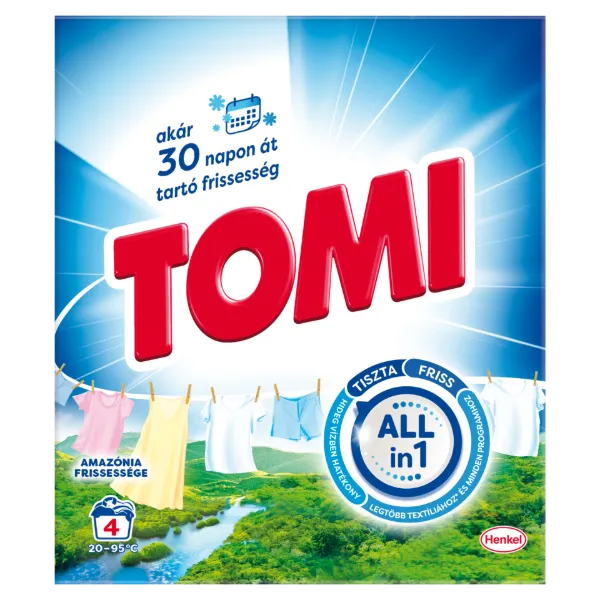Tomi Amazónia Frissessége mosószer fehér és világos ruhákhoz 4 mosás 200 g termékhez kapcsolódó kép