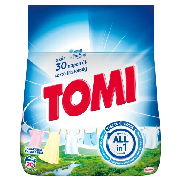 Tomi Amazónia Frissessége mosószer fehér és világos ruhákhoz 20 mosás 1 kg termékhez kapcsolódó kép