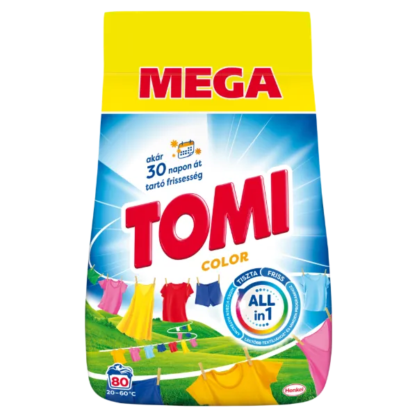 Tomi Color mosószer színes ruhákhoz 80 mosás 4 kg termékhez kapcsolódó kép