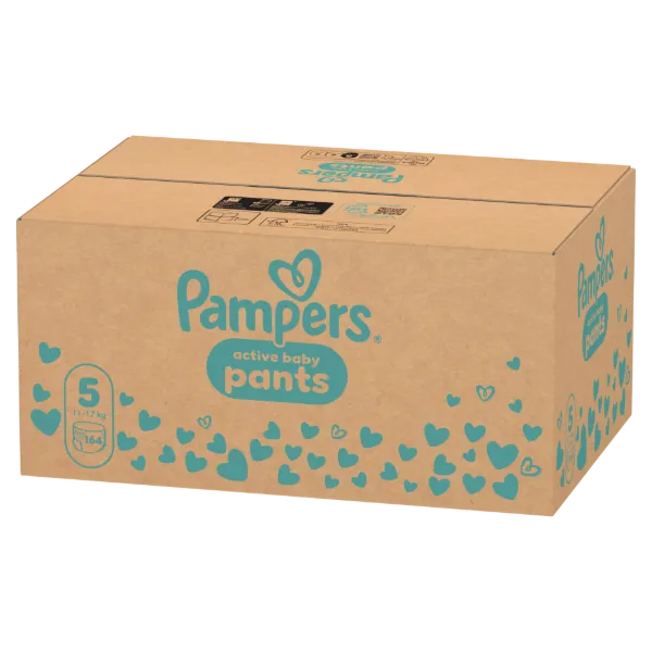 Pampers Active Baby Bugyipelenka, Méret: 5, 164 db Pelenka, 11kg-17kg termékhez kapcsolódó kép