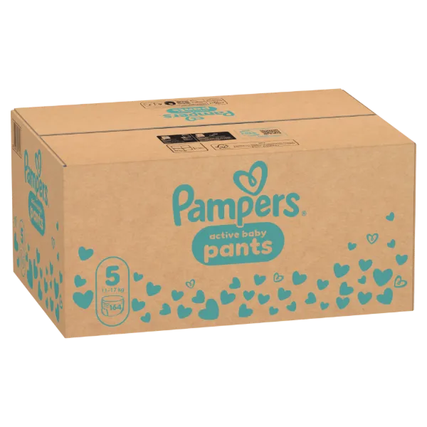 Pampers Active Baby Bugyipelenka, Méret: 5, 164 db Pelenka, 11kg-17kg termékhez kapcsolódó kép