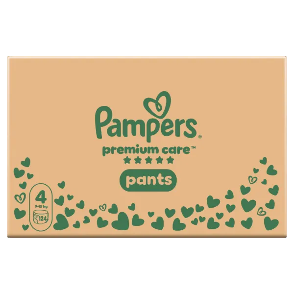 Pampers Premium Care Bugyipelenka, Méret: 4, 124 db Pelenka, 9kg-15kg termékhez kapcsolódó kép