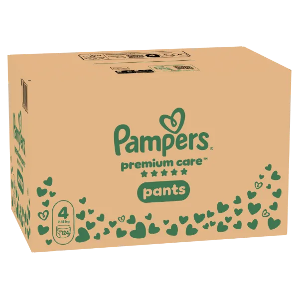 Pampers Premium Care Bugyipelenka, Méret: 4, 124 db Pelenka, 9kg-15kg termékhez kapcsolódó kép
