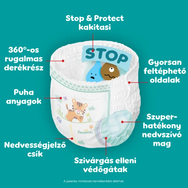 Pampers Active Baby Bugyipelenka, Méret: 4, 186 db Pelenka, 9kg-15kg termékhez kapcsolódó kép