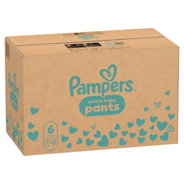 Pampers Active Baby Bugyipelenka, Méret: 6, 144 db Pelenka, 13kg-19kg termékhez kapcsolódó kép