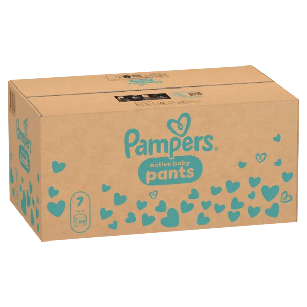 Pampers Active Baby Bugyipelenka, Méret: 7, 128 db Pelenka, 15kg+ termékhez kapcsolódó kép