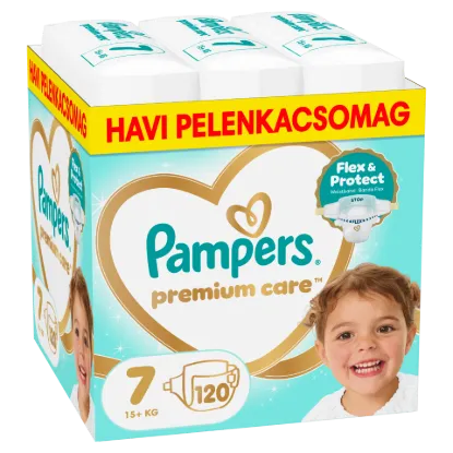Pampers Premium Care Pelenka, Méret: 7, 120 db, 15kg+ termékhez kapcsolódó kép