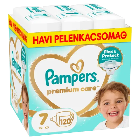 Pampers Premium Care Pelenka, Méret: 7, 120 db, 15kg+ termékhez kapcsolódó kép