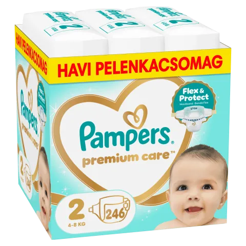 Pampers Premium Care Pelenka, Méret: 2, 246 db, 4kg-8kg termékhez kapcsolódó kép