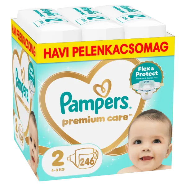 Pampers Premium Care Pelenka, Méret: 2, 246 db, 4kg-8kg termékhez kapcsolódó kép