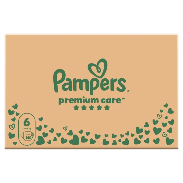 Pampers Premium Care Pelenka, Méret: 6, 140 db, 13kg-18kg termékhez kapcsolódó kép
