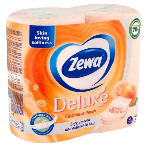 Zewa Deluxe Cashmere Peach 3 rétegű toalettpapír 4 tekercs termékhez kapcsolódó kép