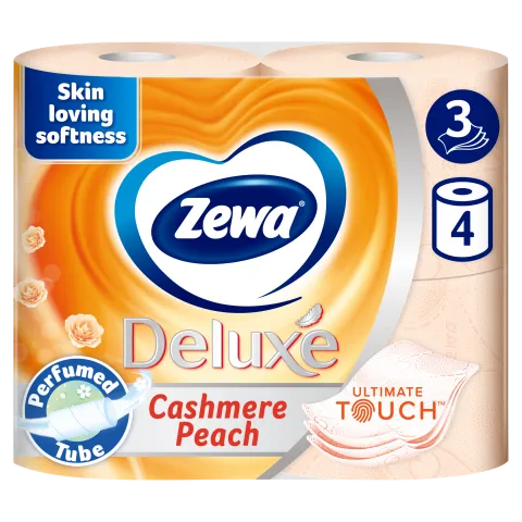 Zewa Deluxe Cashmere Peach 3 rétegű toalettpapír 4 tekercs termékhez kapcsolódó kép