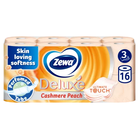 Zewa Deluxe Cashmere Peach toalettpapír 3 rétegű 16 tekercs termékhez kapcsolódó kép